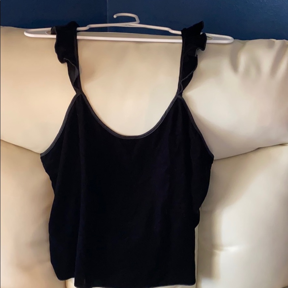 Victoria’s Secret black crushed velvet sleep tank